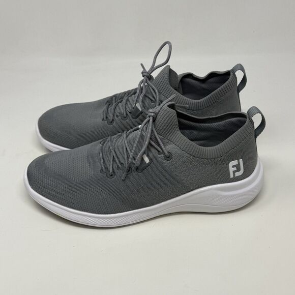 FootJoy FJ Flex XP Spikeless Golf Shoes Womens 9.5 M Gray Knit Lightweight 95359 - Picture 4 of 16
